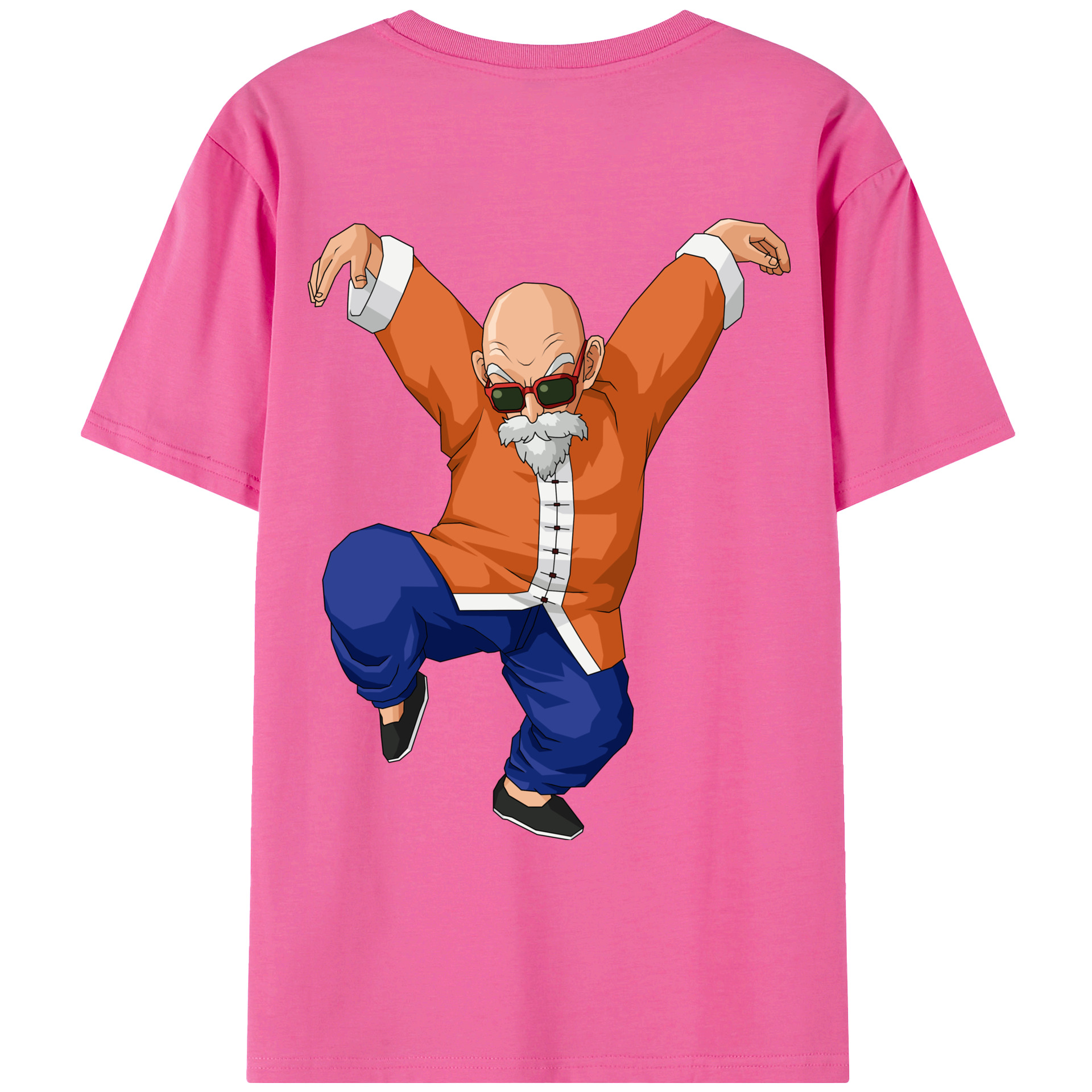 （画像用） ドラゴンボール 亀仙人（かめせんにん） DRAGON BALL Master Roshi Kame Sennin レディース半袖Tシャツ(バックプリント)
